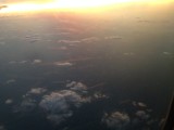 sunset from airplane